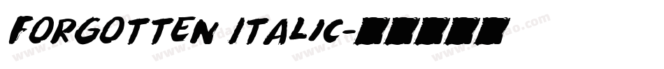 Forgotten Italic字体转换
